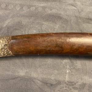 A Chinese silver, tie li mu wood and bone sword, 19th C. — photo 26