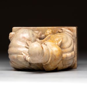 A Chinese soapstone carving of a boy riding an elephant, 20th C. — 照片 6