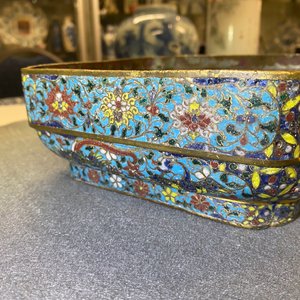 A Chinese square cloisonné bowl, Ming — 照片 11