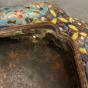 A Chinese square cloisonné bowl, Ming — 照片 26