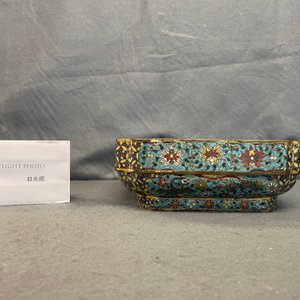 A Chinese square cloisonné bowl, Ming — 照片 31