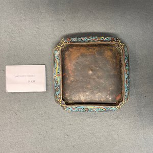 A Chinese square cloisonné bowl, Ming — 照片 33