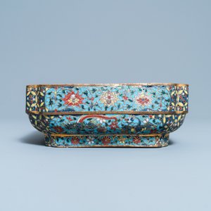 A Chinese square cloisonné bowl, Ming — 照片 5