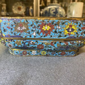 A Chinese square cloisonné bowl, Ming — 照片 8