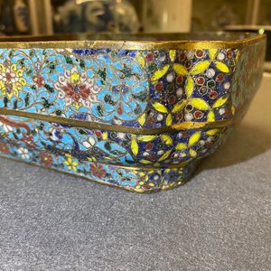 A Chinese square cloisonné bowl, Ming — 照片 10