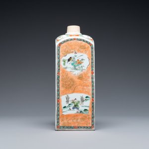 A Chinese square famille verte bottle, Kangxi — photo 5