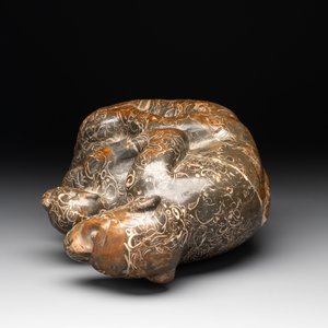 A Chinese stone group of two monkeys, 20th C. — foto 6