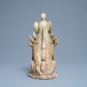 A Chinese straw-glazed stoneware 'earth spirit', Sui (581-617) — 照片 4
