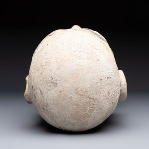 A Chinese stucco head of a Luohan, Qing — 照片 5