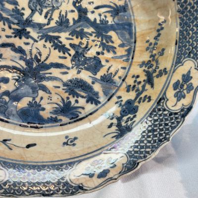A Chinese Swatow blue and white 'Deer' dish — 照片 5