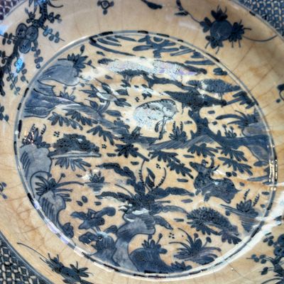 A Chinese Swatow blue and white 'Deer' dish — 照片 6