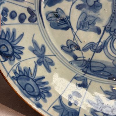 A Chinese Swatow blue and white 'Phoenix' dish — photo 2