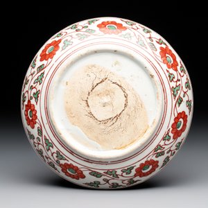 A Chinese Swatow wucai 'egret' plate, Ming — photo 2