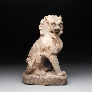 A Chinese Tang-style marble lion, 19/20th C. — photo 2