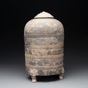 A Chinese terracotta tripod storage vessel, Han or later — photo 3