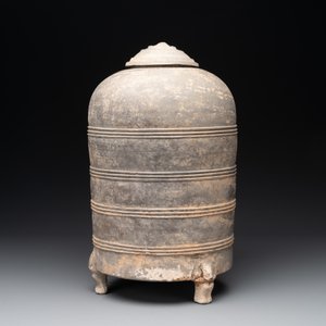 A Chinese terracotta tripod storage vessel, Han or later — photo 5