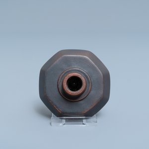 A Chinese tie li mu, paktong metal and Yixing stoneware opium pipe, 19th C. — 照片 11