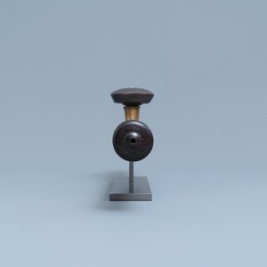 A Chinese tie li mu, paktong metal and Yixing stoneware opium pipe, 19th C. — 照片 4