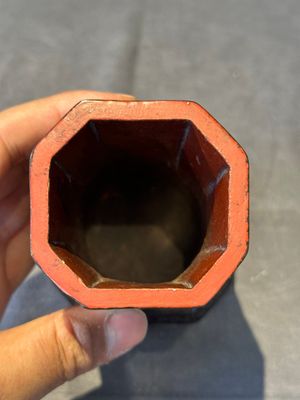 A Chinese tixi lacquer brush pot, 'bitong', Ming — photo 12