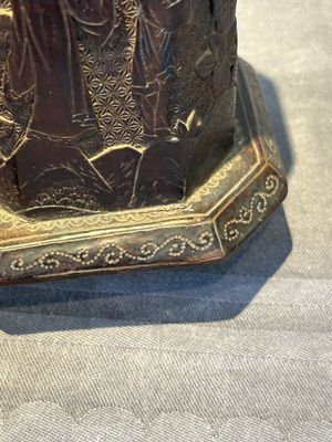 A Chinese tixi lacquer brush pot, 'bitong', Ming — photo 13