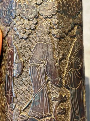 A Chinese tixi lacquer brush pot, 'bitong', Ming — photo 9