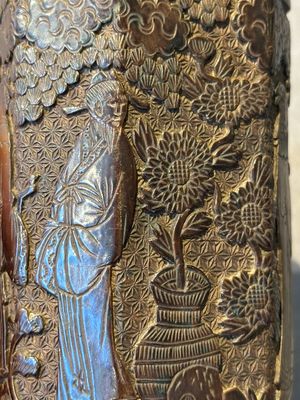 A Chinese tixi lacquer brush pot, 'bitong', Ming — 照片 8