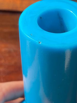 A Chinese turquoise blue Peking glass bottle vase, Qianlong mark and of the period — 照片 6