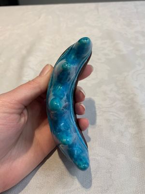 A Chinese turquoise-glazed brush rest and a Fahau vase, 18/19th C. — 照片 14