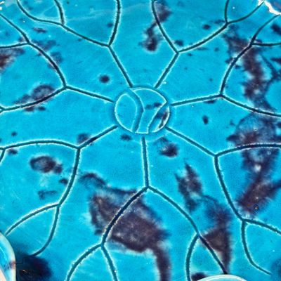 A Chinese turquoise-glazed purple-splashed 'Lotus Leaf' dish — photo 8