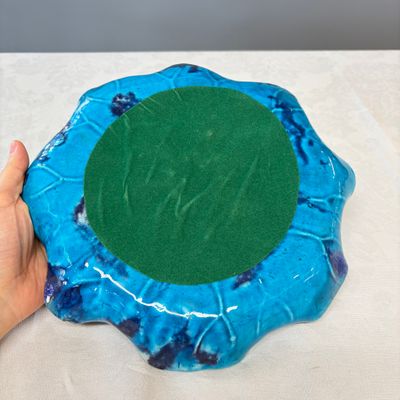 A Chinese turquoise-glazed purple-splashed 'Lotus Leaf' dish — photo 9