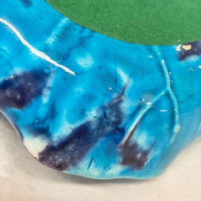 A Chinese turquoise-glazed purple-splashed 'Lotus Leaf' dish — photo 11