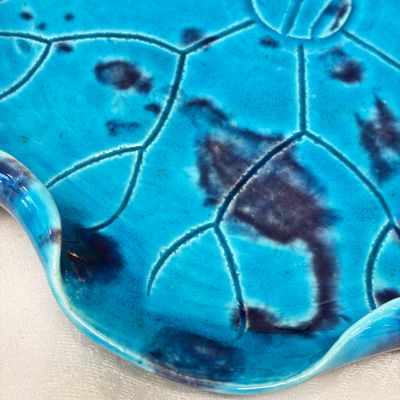 A Chinese turquoise-glazed purple-splashed 'Lotus Leaf' dish — photo 5