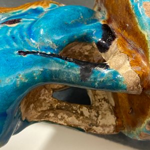 A Chinese turquoise-glazed Zhenwu figure and a pair of Buddhist lions, Ming — 照片 9