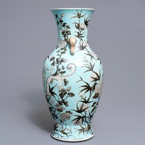 A Chinese turquoise ground Dayazhai-style dragon vase, 19th C. — 照片 4