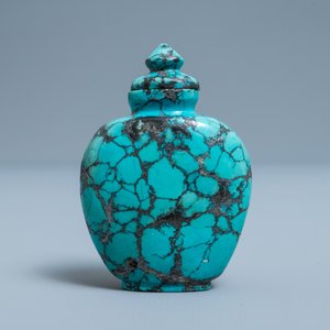 A Chinese turquoise snuff bottle, 19th C. — 照片 2