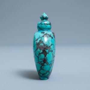 A Chinese turquoise snuff bottle, 19th C. — 照片 3