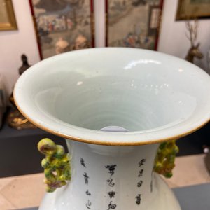A Chinese two-sided qianjiang cai and famille rose vase, 19/20th C. — photo 9