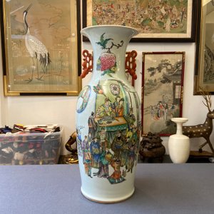 A Chinese two-sided qianjiang cai and famille rose vase, 19/20th C. — 照片 7