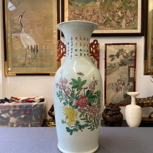 A Chinese two-sided qianjiang cai and famille rose vase, 19/20th C. — 照片 9