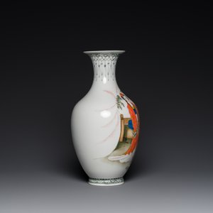 A Chinese vase with a female beauty, Huai Ren Tang 懷仁堂 mark, dated 1963 — 照片 4