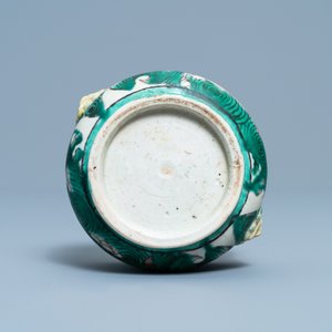 A Chinese verte biscuit censer with horses, Kangxi — 照片 6