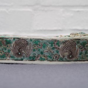 A Chinese verte biscuit 'dragon and cranes' ink stone, Kangxi — photo 11