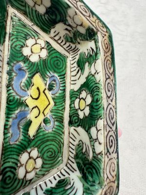 A Chinese verte biscuit eight-piece sweetmeat set with flying horses, 19th C. — photo 36