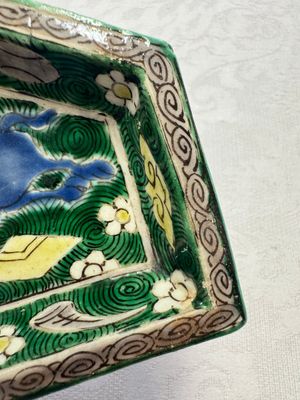 A Chinese verte biscuit eight-piece sweetmeat set with flying horses, 19th C. — photo 48