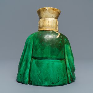 A Chinese verte biscuit figure of Yanluo, Kangxi — 照片 3