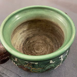 A Chinese verte biscuit 'flaming horses' censer, Jiajing mark, 18/19th C. — 照片 17