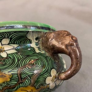 A Chinese verte biscuit 'flaming horses' censer, Jiajing mark, 18/19th C. — 照片 10