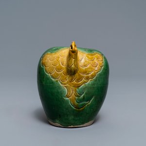 A Chinese verte biscuit 'phoenix' water dropper, Ming or Kangxi — photo 4
