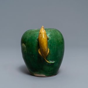 A Chinese verte biscuit 'phoenix' water dropper, Ming or Kangxi — photo 5