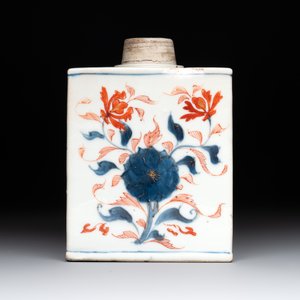 A Chinese verte-Imari armorial 'Sampaio e Melo' tea caddy with gilt-brass cover for the Portuguese market, Kangxi — photo 6